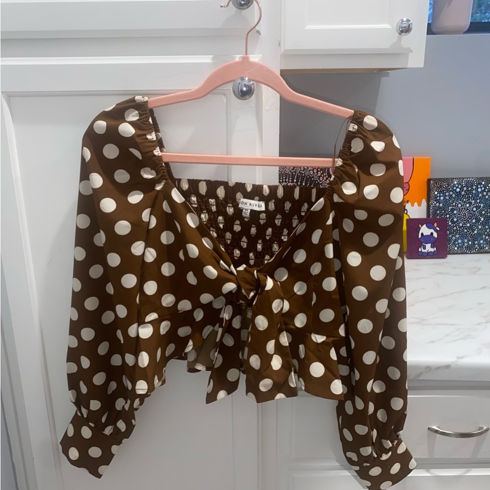 Brown Front Tied Top! :)